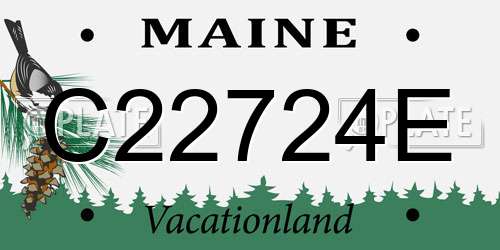 C22724E Maine License Plate