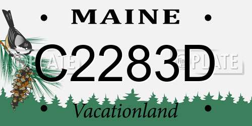 C2283D Maine License Plate