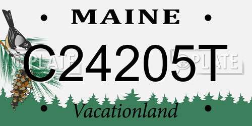 C24205T Maine License Plate