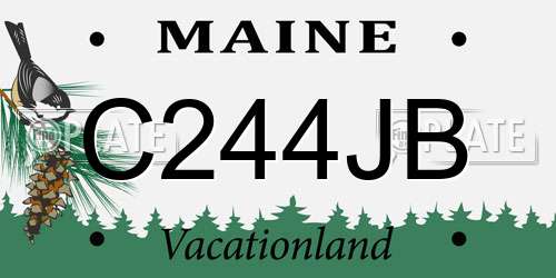 C244JB Maine License Plate