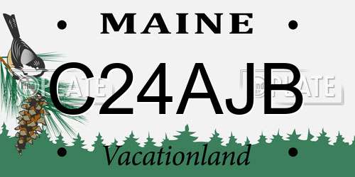 C24AJB Maine License Plate