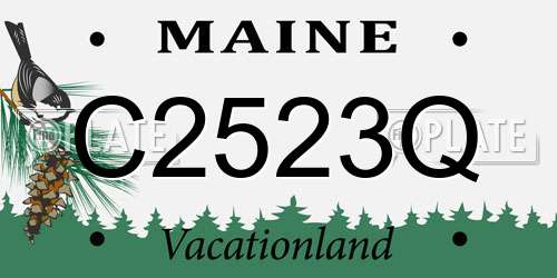 C2523Q Maine License Plate
