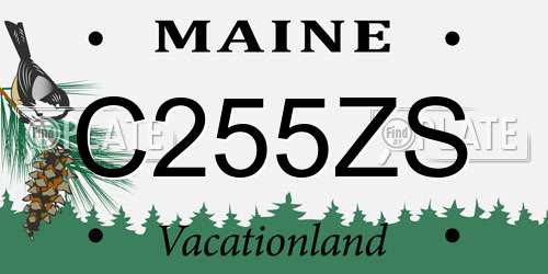 C255ZS Maine License Plate