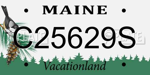 C25629S Maine License Plate