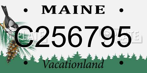C256795 Maine License Plate
