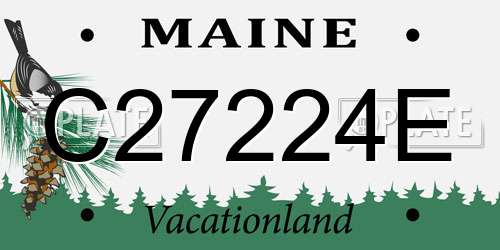 C27224E Maine License Plate
