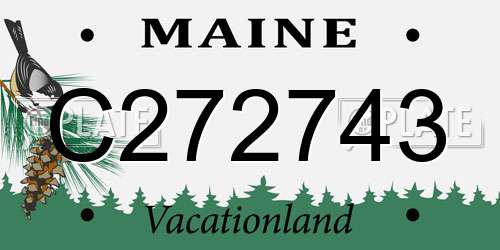 C272743 Maine License Plate