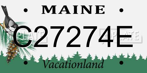 C27274E Maine License Plate