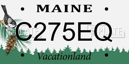 C275EQ Maine License Plate