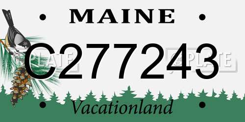 C277243 Maine License Plate