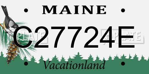 C27724E Maine License Plate