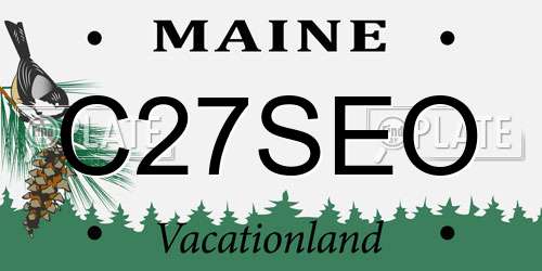 C27SEO Maine License Plate