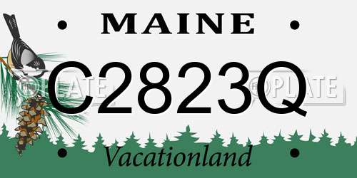 C2823Q Maine License Plate
