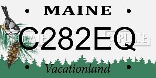 C282EQ Maine License Plate