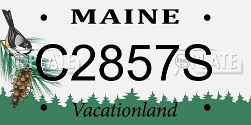 C2857S Maine License Plate