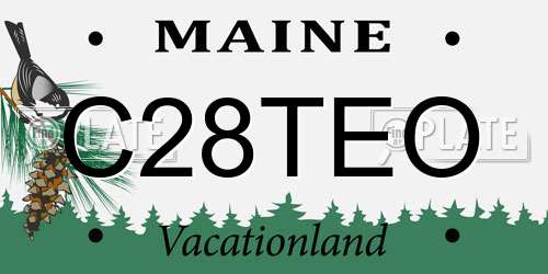 C28TEO Maine License Plate