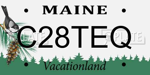 C28TEQ Maine License Plate