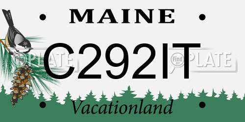 C292IT Maine License Plate