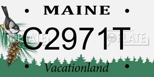 C2971T Maine License Plate