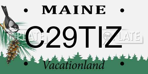 C29TIZ Maine License Plate