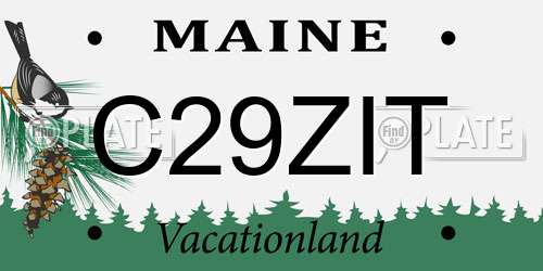 C29ZIT Maine License Plate