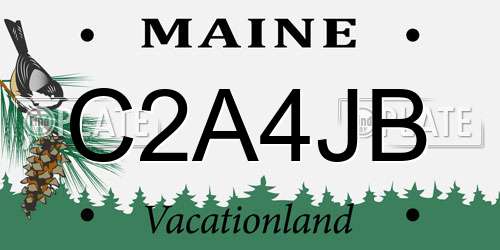 C2A4JB Maine License Plate