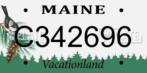 C342696 Maine License Plate