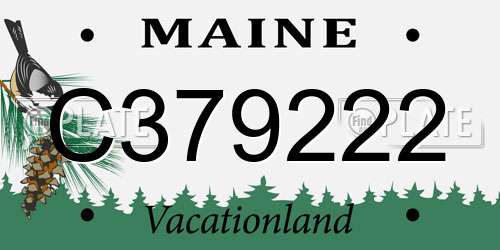 C379222 Maine License Plate