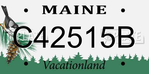 C42515B Maine License Plate