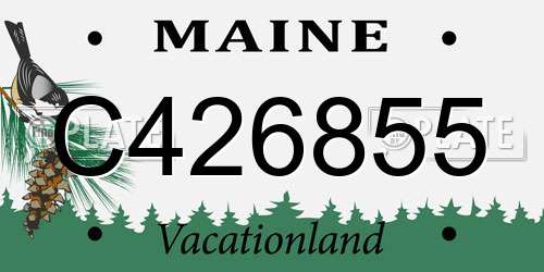 C426855 Maine License Plate