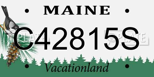 C42815S Maine License Plate