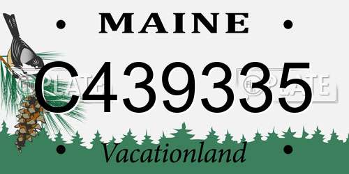 C439335 Maine License Plate