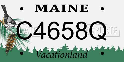 C4658Q Maine License Plate