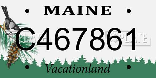 C467861 Maine License Plate