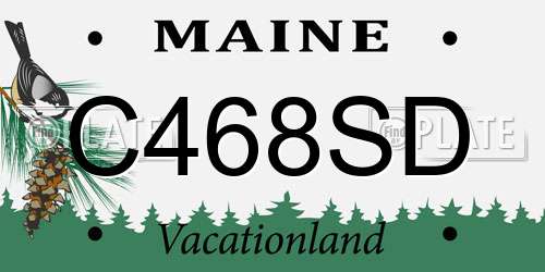 C468SD Maine License Plate