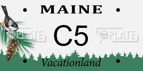 C5 Maine License Plate
