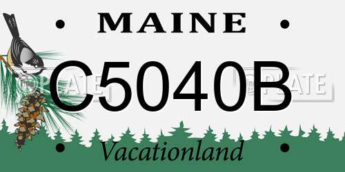 C5040B Maine License Plate