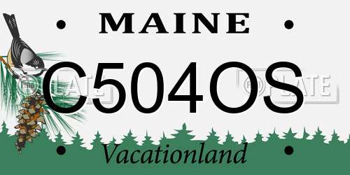 C504OS Maine License Plate