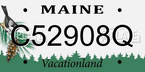 C52908Q Maine License Plate