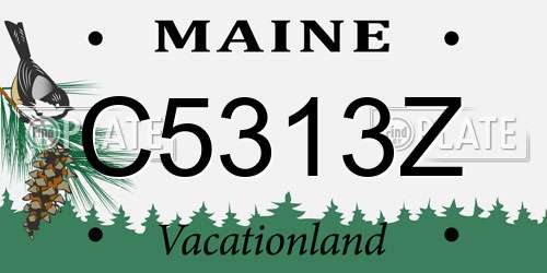 C5313Z Maine License Plate