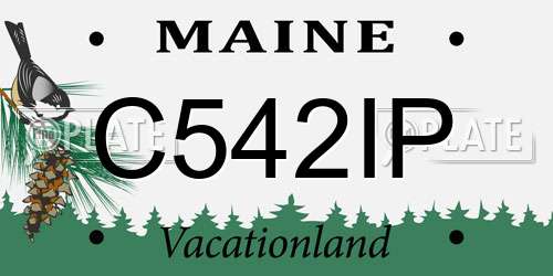 C542IP Maine License Plate