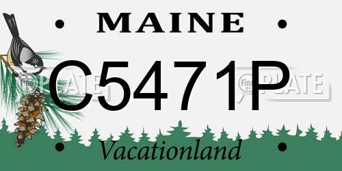 C5471P Maine License Plate