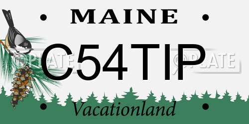 C54TIP Maine License Plate