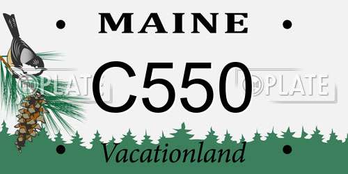 C550 Maine License Plate