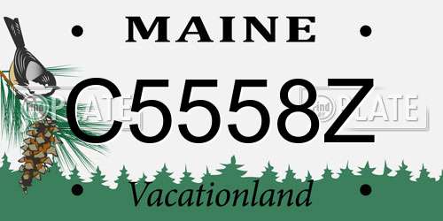 C5558Z Maine License Plate