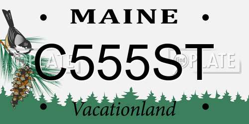 C555ST Maine License Plate