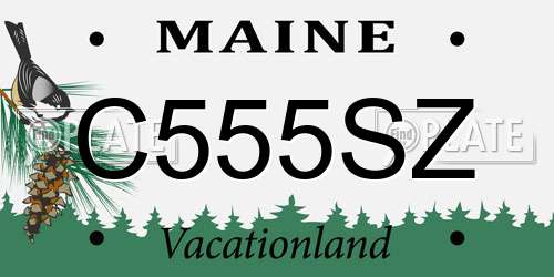 C555SZ Maine License Plate