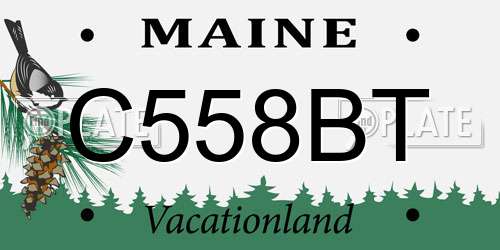 C558BT Maine License Plate