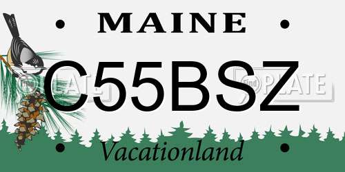 C55BSZ Maine License Plate