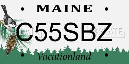 C55SBZ Maine License Plate